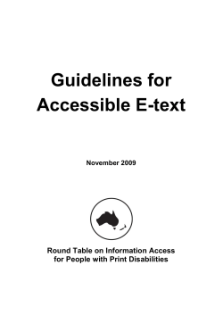 Round Table E-text Guidelines