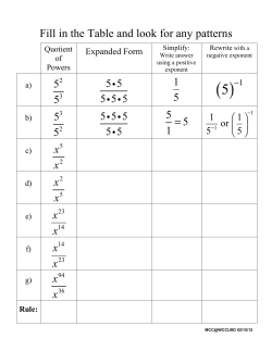 Quotient of Powers Property