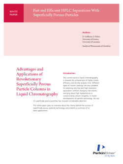 Fast and Efficient HPLC Separations with Superficially Porous