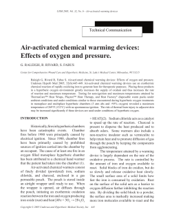 Air-activated chemical warming devices: Effects of oxygen and