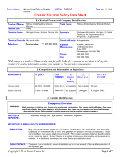 Nitrous Oxide Sulphur Dioxide Mixture MSDS