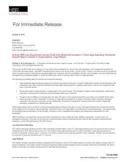 Annual HBR Law Department Survey Finds Only