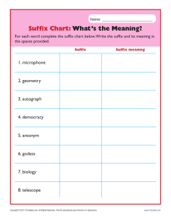 Suffix Chart: What`s the Meaning?