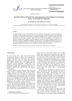 Dissimilar Effects of World News Announcements on Euro/Dollar