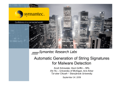 Automatic Generation of String Signatures for Malware