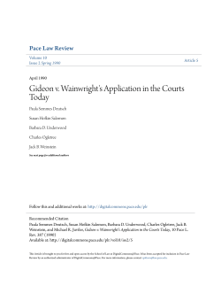 Gideon v. Wainwright`s Application in the Courts Today