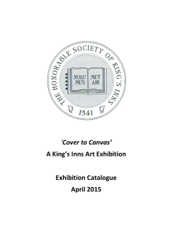 `Cover to Canvas` A King`s Inns Art Exhibition Exhibition Catalogue