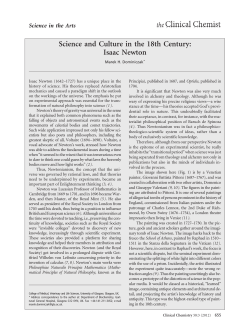 Science and Culture in the 18th Century: Isaac Newton