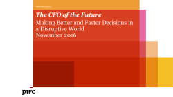 The CFO of the Future Making Better and Faster Decisions in a