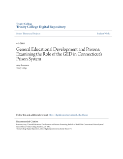General Educational Development and Prisons