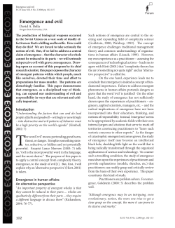 Emergence and evil - Emergent Publications