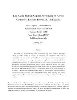 Life-Cycle Human Capital Accumulation Across Countries: Lessons