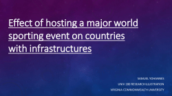 Effect of hosting Major World Sporting events on