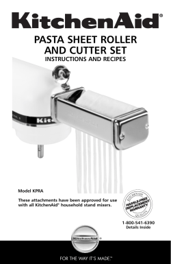 PASTA SHEET ROLLER AND CUTTER SET