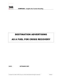 destination advertising as a fuel for crisis recovery