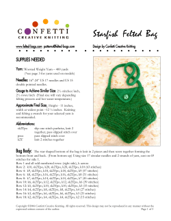 Starfish Felted Bag - Shop All Felted Bags Knitting Patterns