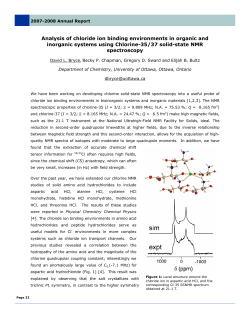 Analysis of chloride ion binding environments in organic and