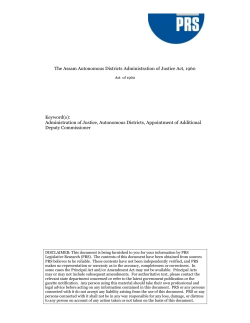The Assam Autonomous Districts Administration of Justice Act, 1960