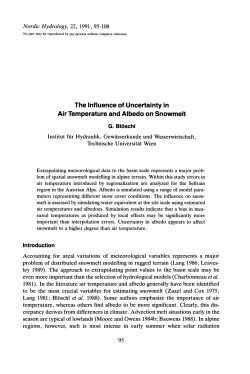 The Influence of Uncertainty in Air Temperature and Albedo on