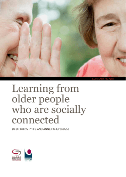 Learning from older people who are socially connected