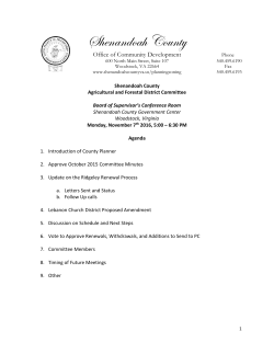 AFD Agenda-11-7-16 - Shenandoah County