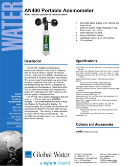 AN400 Portable Anemometer - Global Water Instrumentation