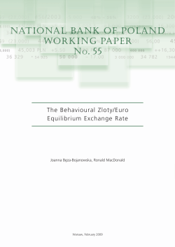 NATIONAL BANK OF POLAND WORKING PAPER NO. 55
