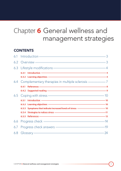 Chapter 6 General wellness and management strategies