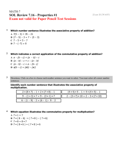 MATH-7 Exam [E-2WA0FX] SOL Review 7.16