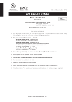 2015 English Studies Examination Paper.indd