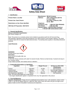 Material Safety Data Sheet (MSDS)