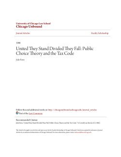 United They Stand Divided They Fall: Public