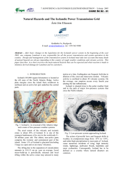 Natural Hazards and The Icelandic Power Transmission