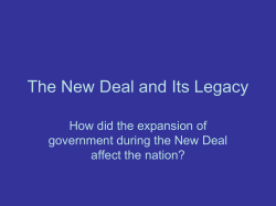 The New Deal and Its Legacy