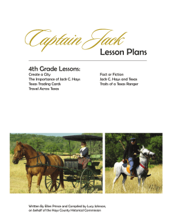 Fourth Grade - Hays County Historical Commission