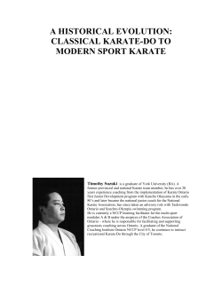 a historical evolution: classical karate