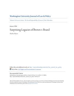 Surprising Legacies of Brown v. Board