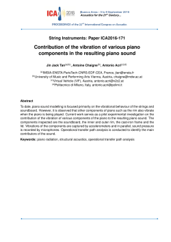 Contribution of the vibration of various piano components in the