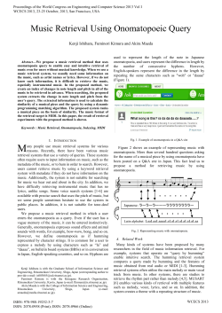 Music Retrieval Using Onomatopoeic Query