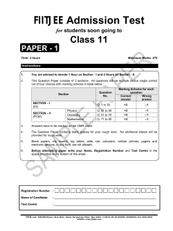Sample Paper 2 - Entrance