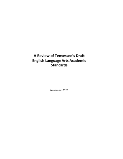 A Review of Tennessee`s Draft English Language