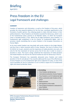 Press freedom in the EU - European Parliament