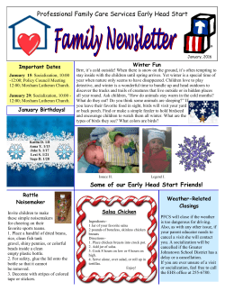 our January 2016 Newsletter. - Professional Family Care Services
