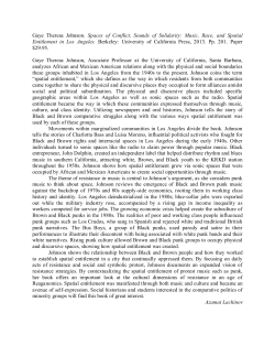 Gaye Theresa Johnson. Spaces of Conflict, Sounds of Solidarity