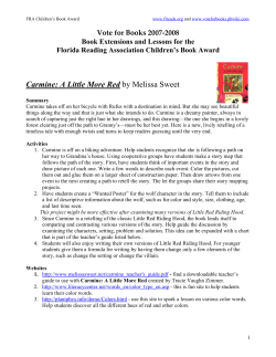 Book Extension Activities for the 2007