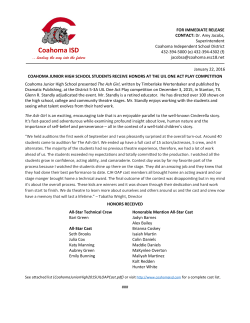 Press Release Coahoma Junior High UIL One Act Play