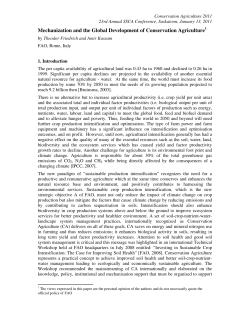 Mechanization and the Global Development of Conservation