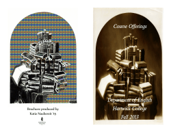 Department of English Hartwick College Fall 2013 Course Offerings