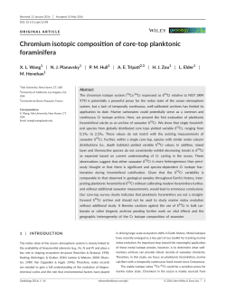 Chromium isotopic composition of core