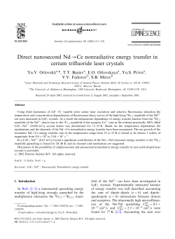 Direct nanosecond Nd-Ce nonradiative energy transfer in cerium